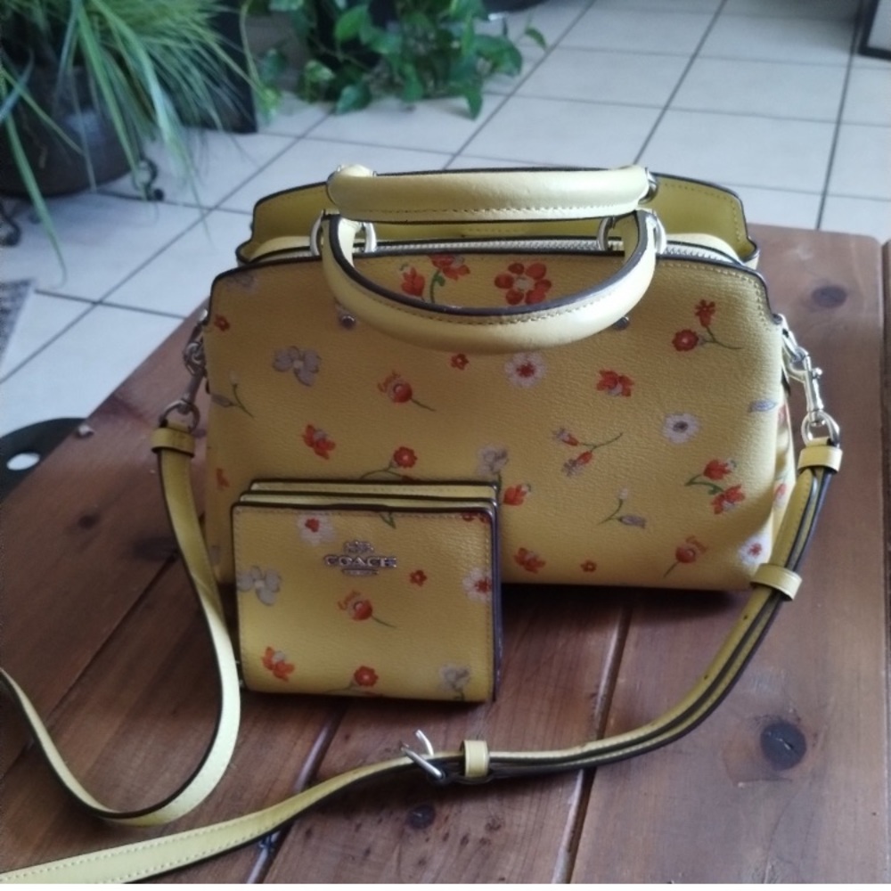 💛COACH🤍 Mini Lillies Bag & Wallet🛍️